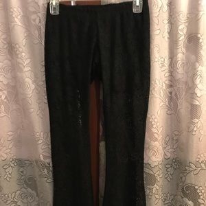Black See Through Lace Pants